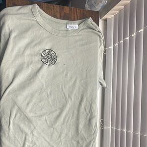 Rue21 Sage Tee with Floral Embroidery